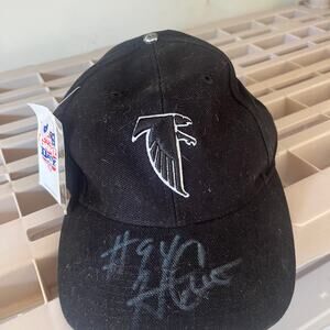 Atlanta Falcons #94 Henri Crockett Signed Hat